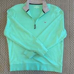 Vineyard Vines Mint Green Quarter-Zip Sweater